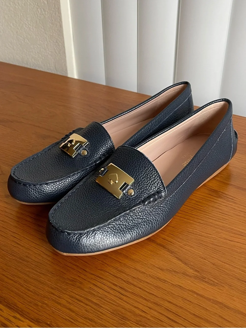 Kate Spade New York Carmen Loafer Navy Blue Leather Size 8
